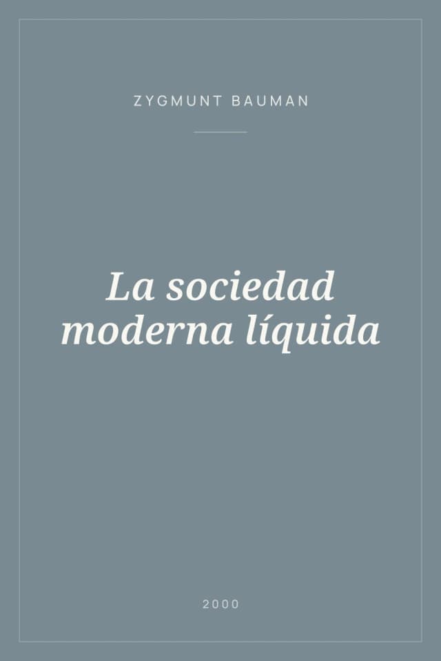 Portada de La sociedad moderna líquida