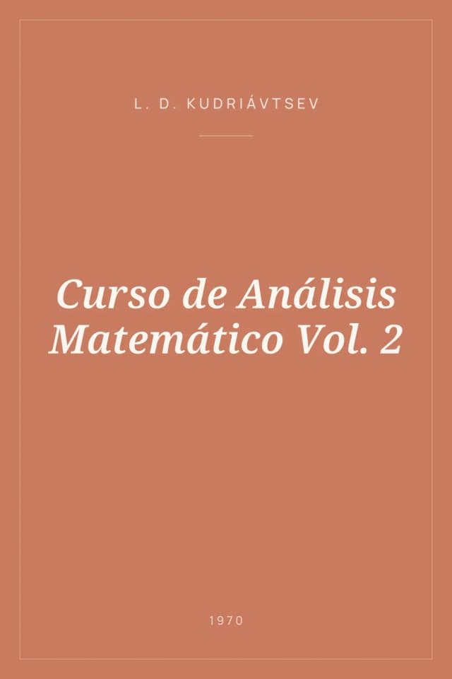 Portada de Curso de Análisis Matemático Vol. 2