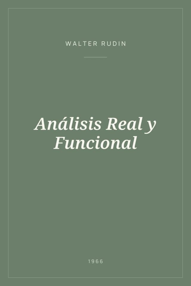 Portada de Análisis Real y Funcional