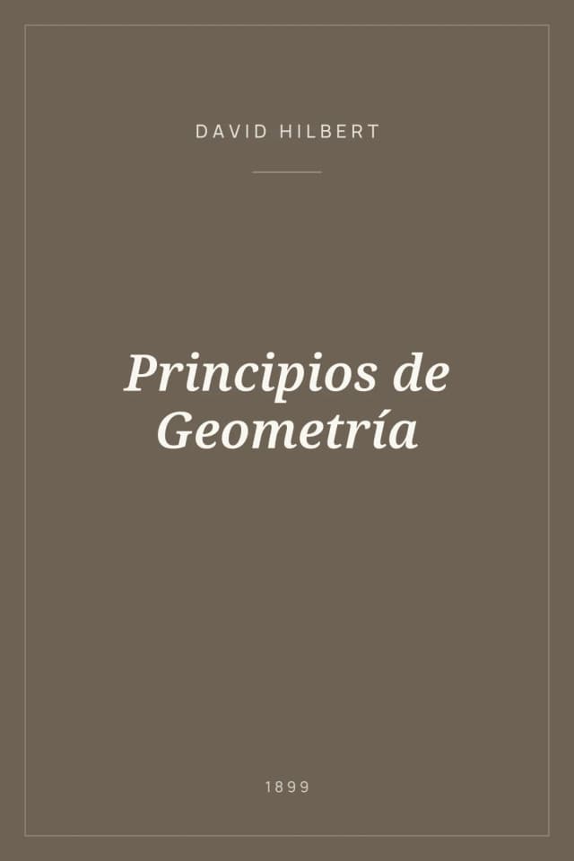 Portada de Principios de Geometría