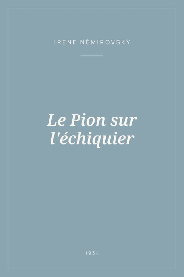 Portada de Le Pion sur l'échiquier