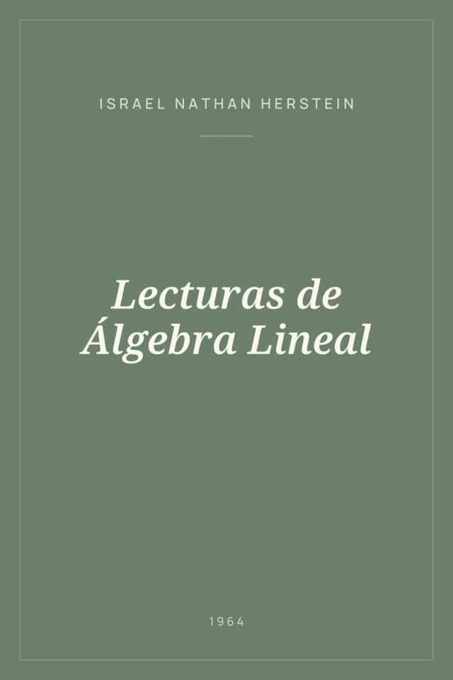 Portada de Lecturas de Álgebra Lineal
