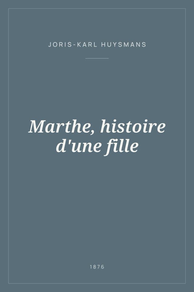 Portada de Marthe, histoire d'une fille