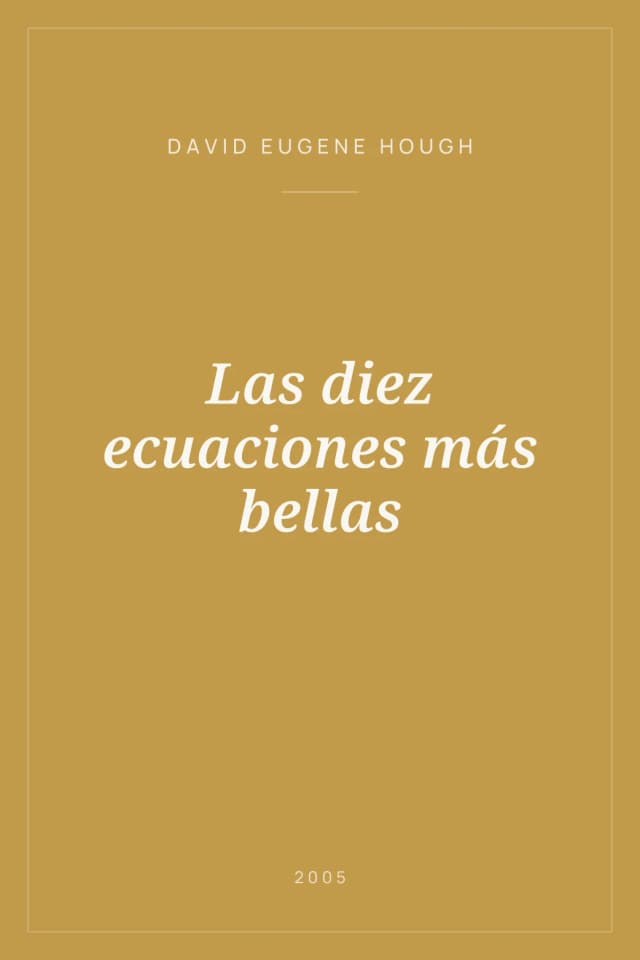 Portada de Las diez ecuaciones más bellas
