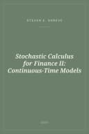 Portada de Stochastic Calculus for Finance II: Continuous-Time Models