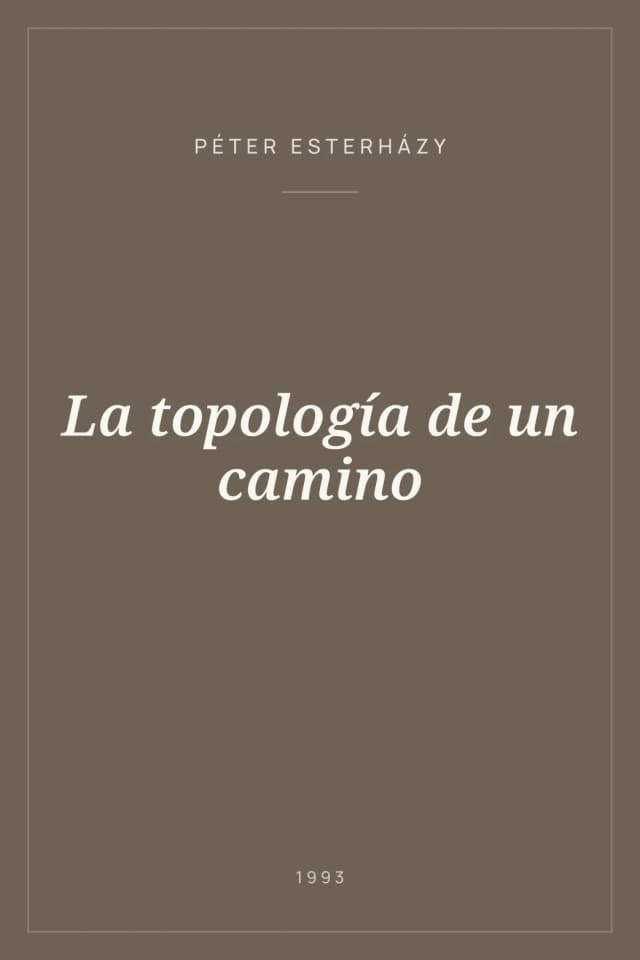 Portada de La topología de un camino