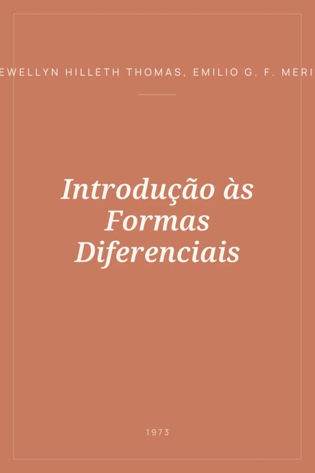 Portada de Introdução às Formas Diferenciais