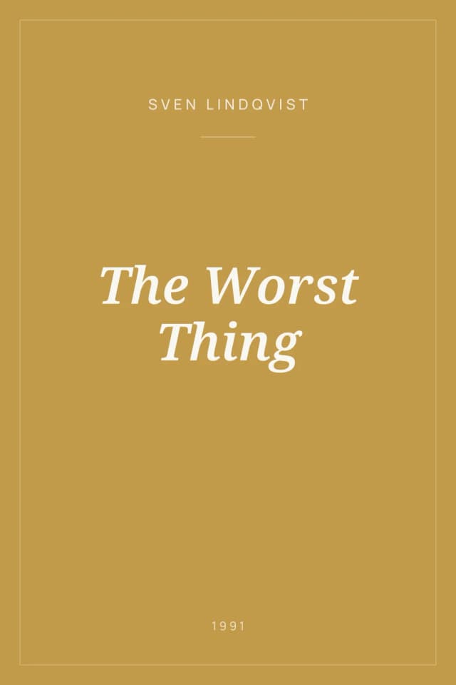 Portada de The Worst Thing