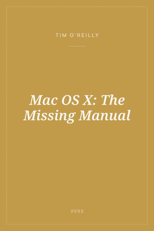 Portada de Mac OS X: The Missing Manual