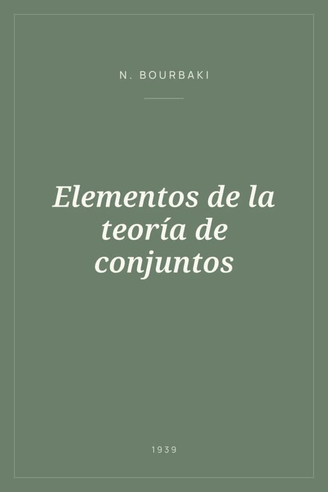 Portada de Elementos de la teoría de conjuntos