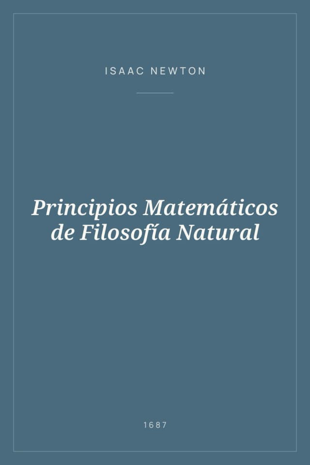 Portada de Principios Matemáticos de Filosofía Natural