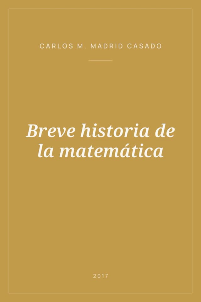 Portada de Breve historia de la matemática