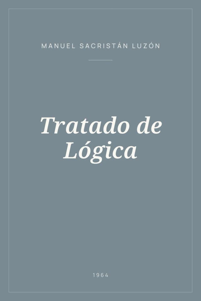 Portada de Tratado de Lógica