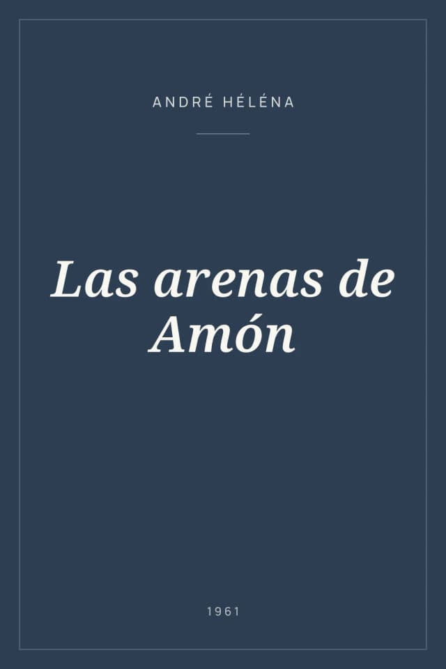 Portada de Las arenas de Amón