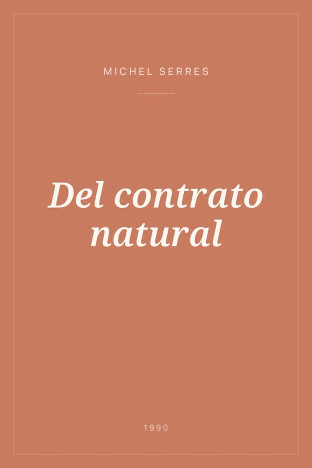 Portada de Del contrato natural