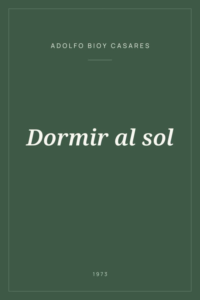 Portada de Dormir al sol