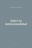 Portada de Sobre la intencionalidad