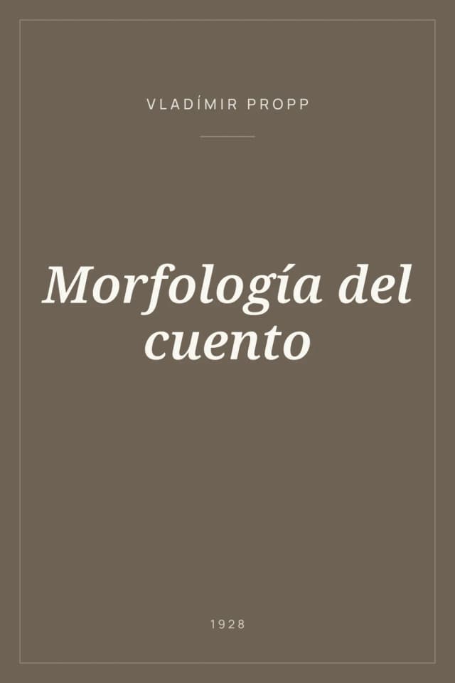 Portada de Morfología del cuento