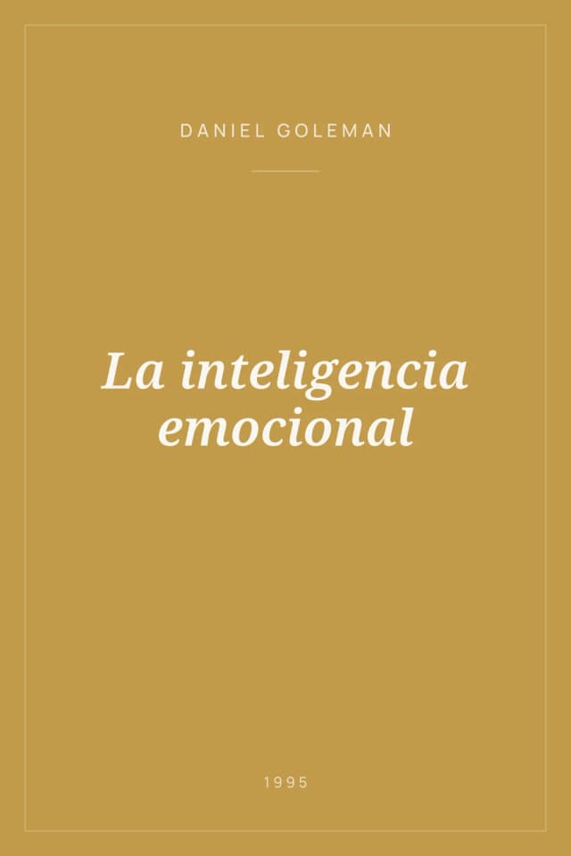 Portada de La inteligencia emocional