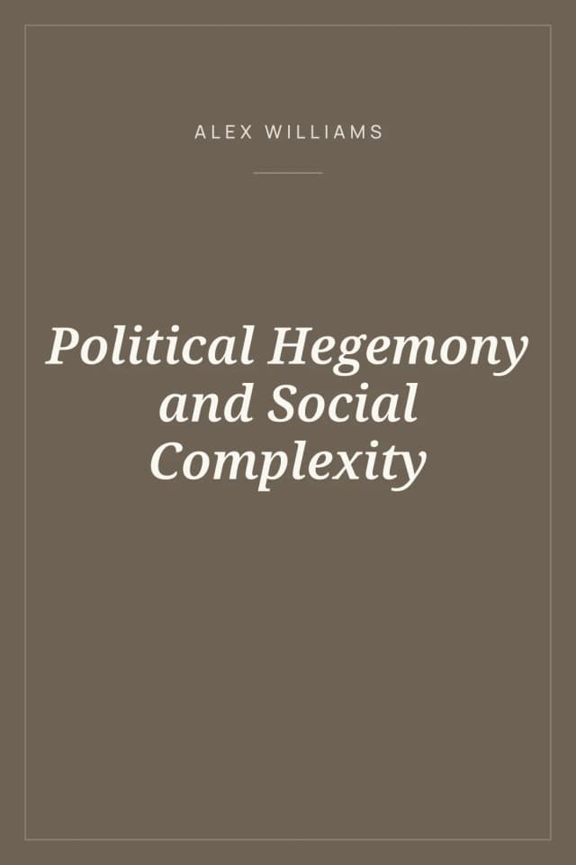Portada de Political Hegemony and Social Complexity