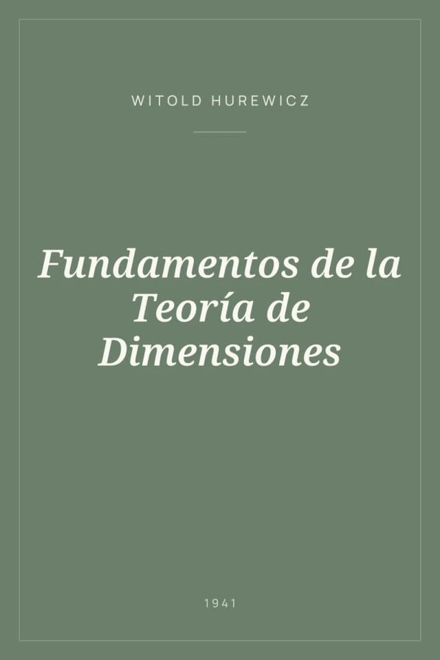 Portada de Fundamentos de la Teoría de Dimensiones