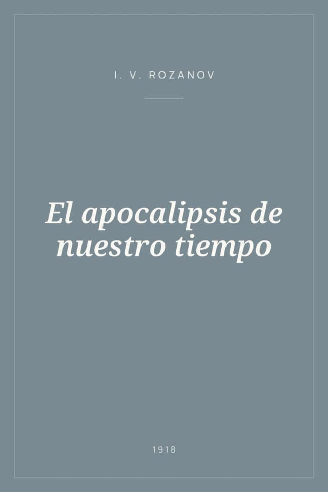 Portada de El apocalipsis de nuestro tiempo