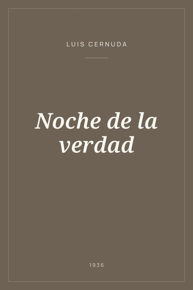 Portada de Noche de la verdad