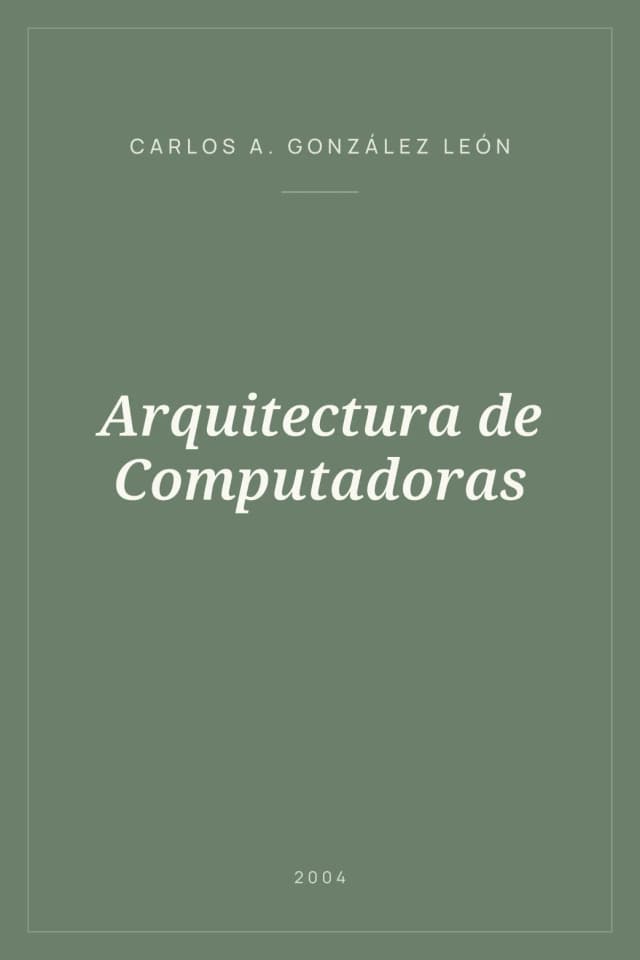 Portada de Arquitectura de Computadoras