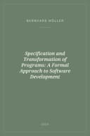 Portada de Specification and Transformation of Programs: A Formal Approach to Software Development