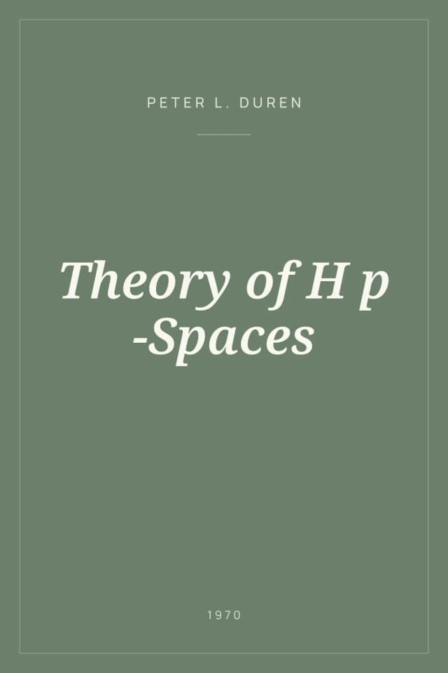 Portada de Theory of H p -Spaces