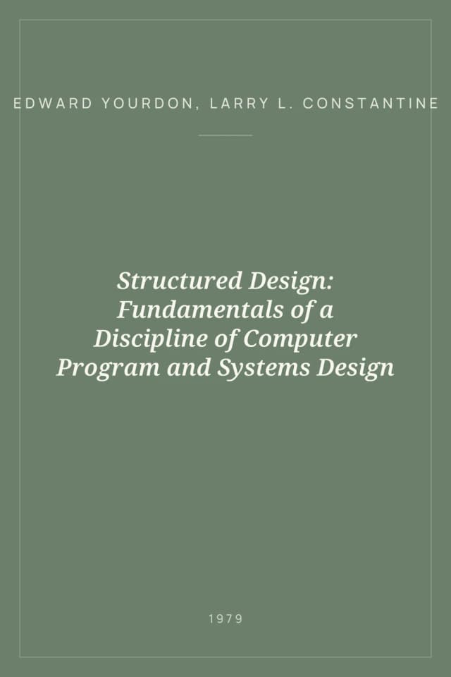 Portada de Structured Design: Fundamentals of a Discipline of Computer Program and Systems Design
