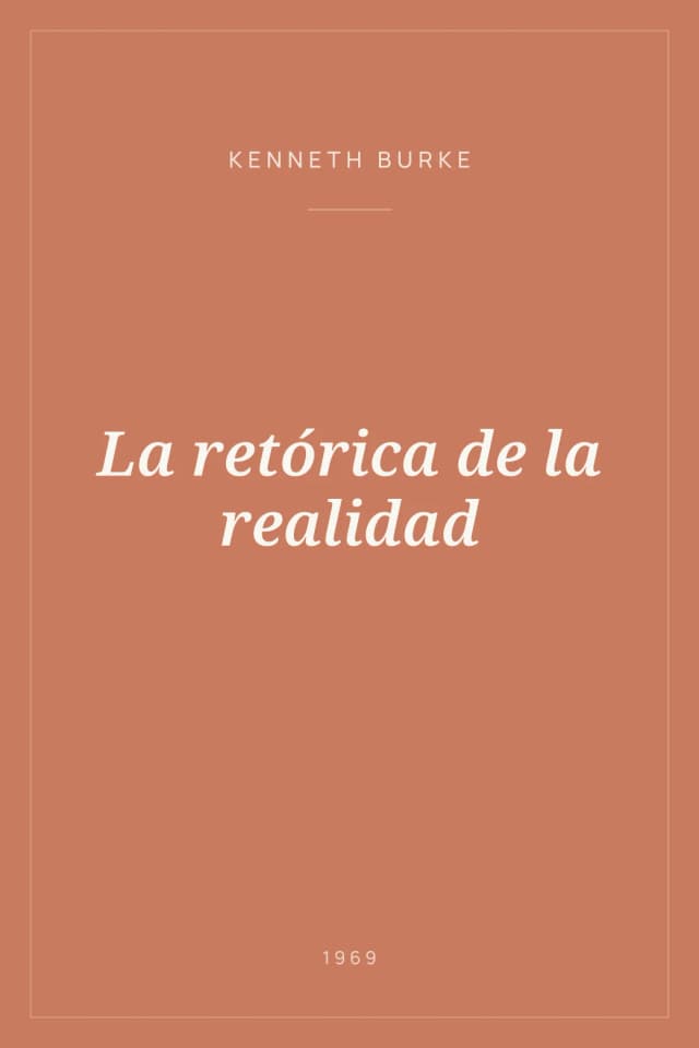 Portada de La retórica de la realidad