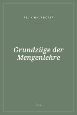Portada de Grundzüge der Mengenlehre