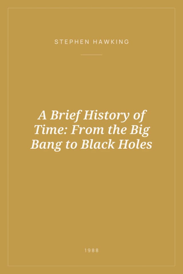 Portada de A Brief History of Time: From the Big Bang to Black Holes