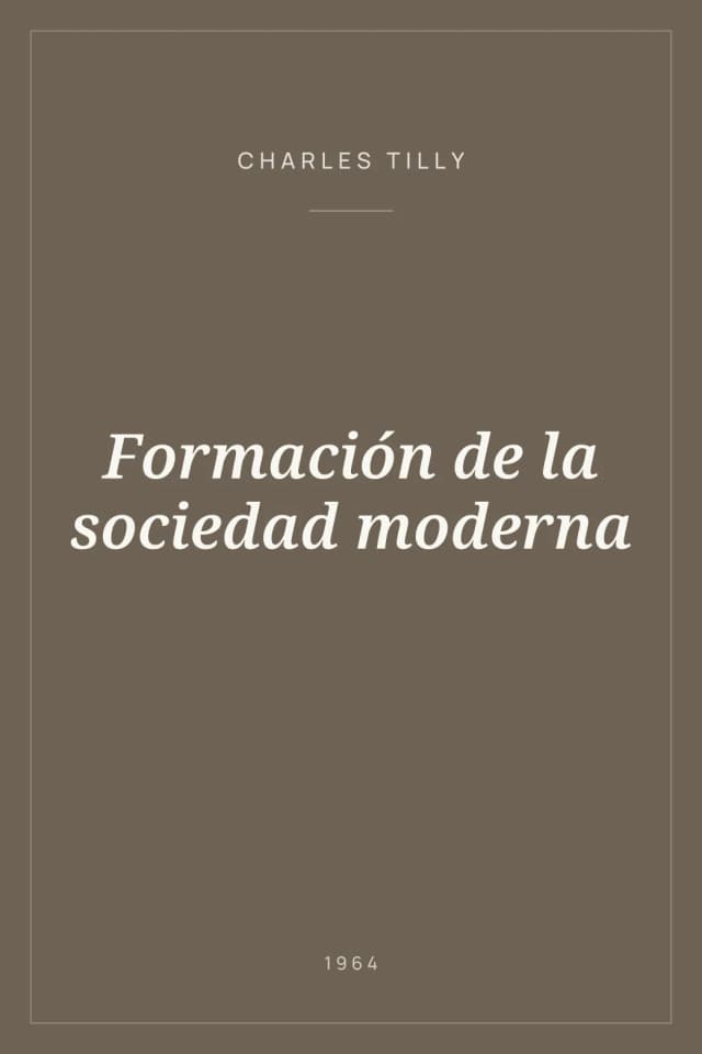 Portada de Formación de la sociedad moderna