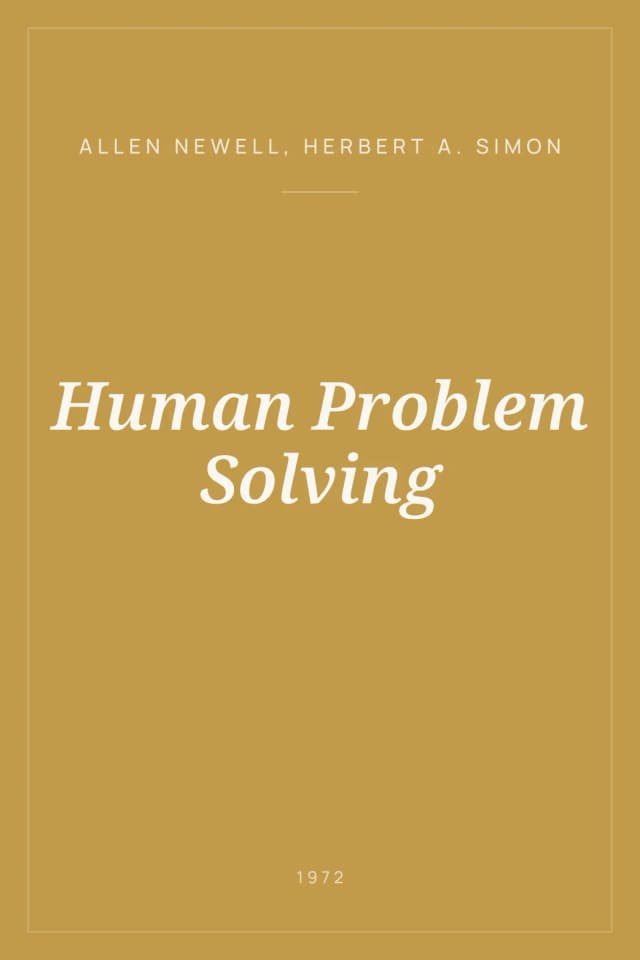 Portada de Human Problem Solving