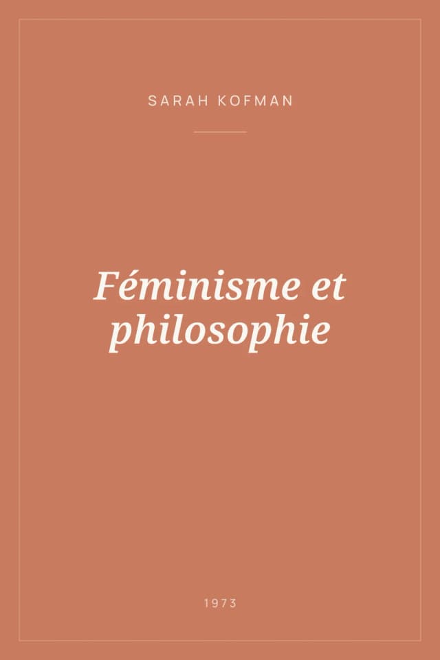 Portada de Féminisme et philosophie