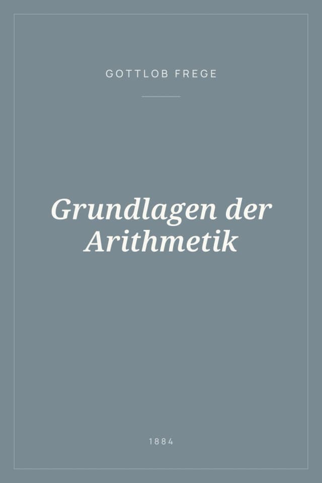 Portada de Grundlagen der Arithmetik