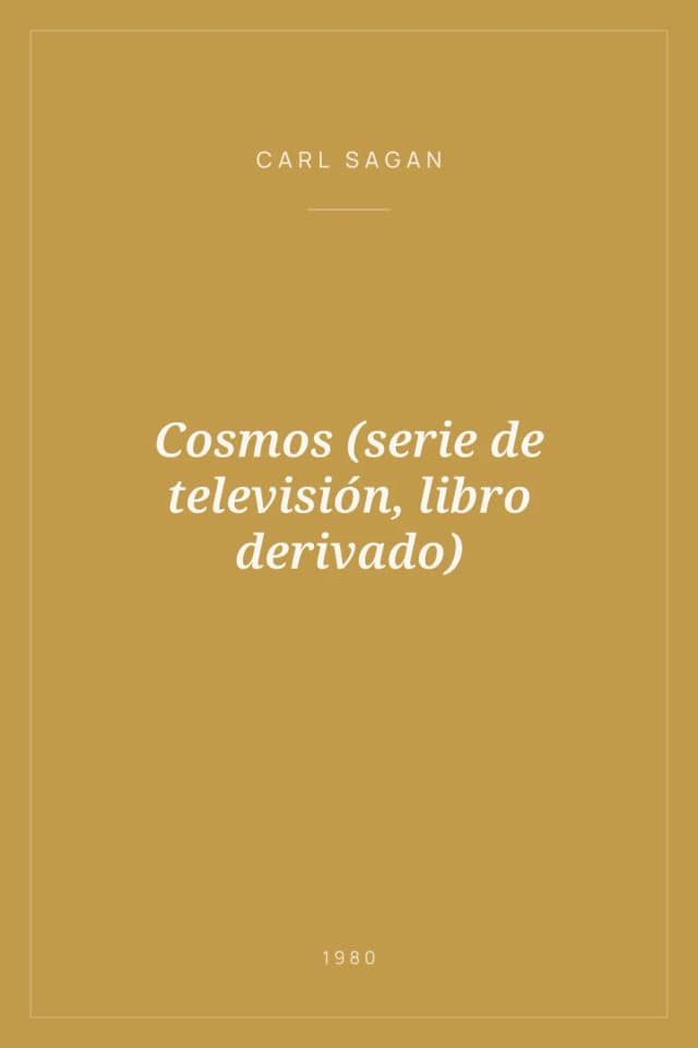Portada de Cosmos (serie de televisión, libro derivado)
