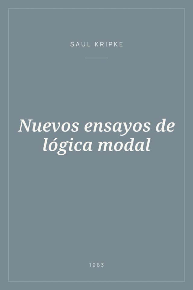 Portada de Nuevos ensayos de lógica modal