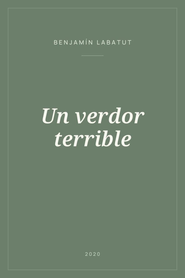 Portada de Un verdor terrible