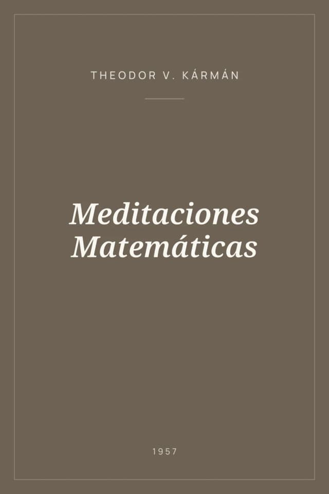 Portada de Meditaciones Matemáticas