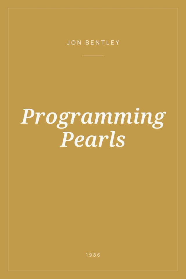Portada de Programming Pearls