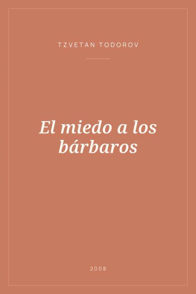Portada de El miedo a los bárbaros