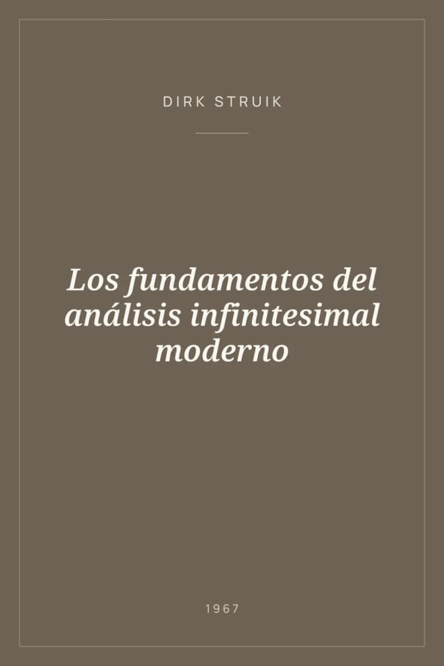 Portada de Los fundamentos del análisis infinitesimal moderno