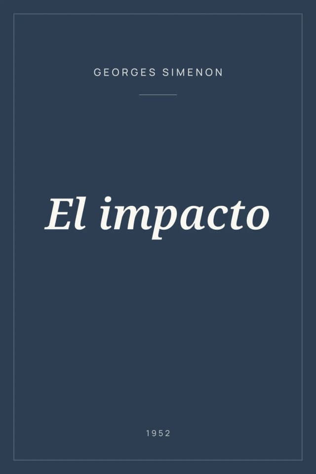 Portada de El impacto