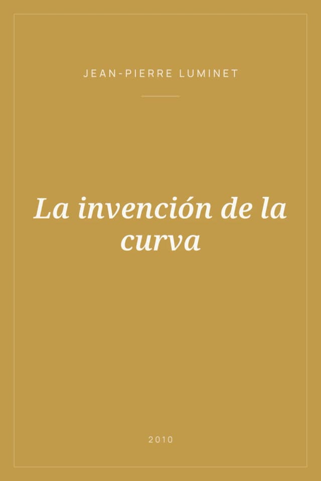 Portada de La invención de la curva