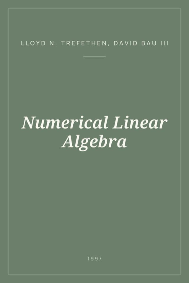 Portada de Numerical Linear Algebra