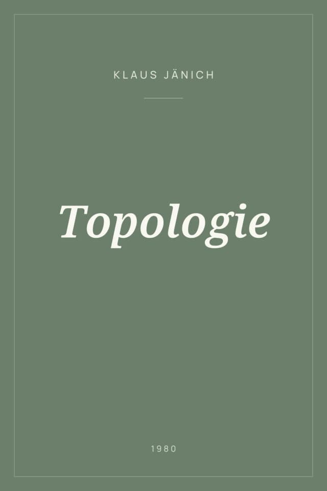 Portada de Topologie
