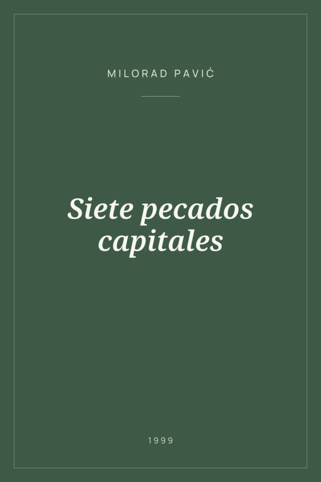 Portada de Siete pecados capitales
